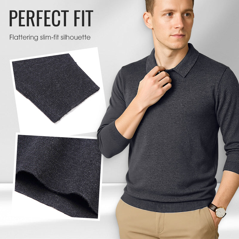 50% RABATT🔥Herren Freizeit-Langarmshirt mit Kragen