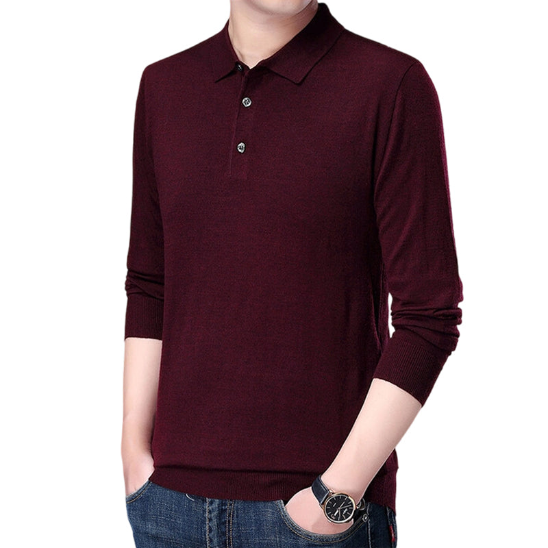 50% RABATT🔥Herren Freizeit-Langarmshirt mit Kragen
