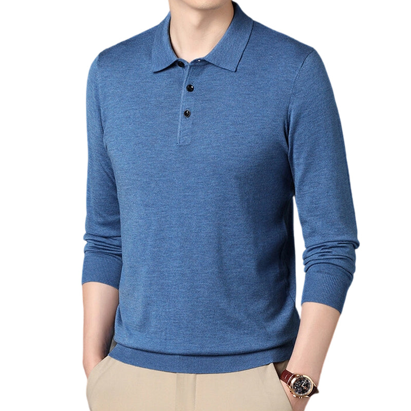 50% RABATT🔥Herren Freizeit-Langarmshirt mit Kragen