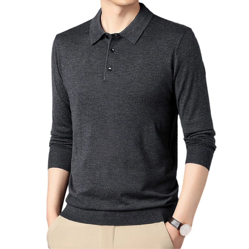 50% RABATT🔥Herren Freizeit-Langarmshirt mit Kragen