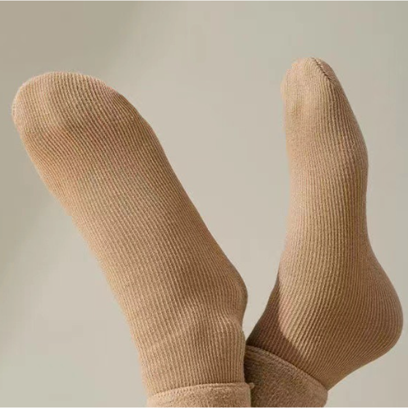 Dicke, warme Socken in Einfarbe bis zur Wade für Frauen