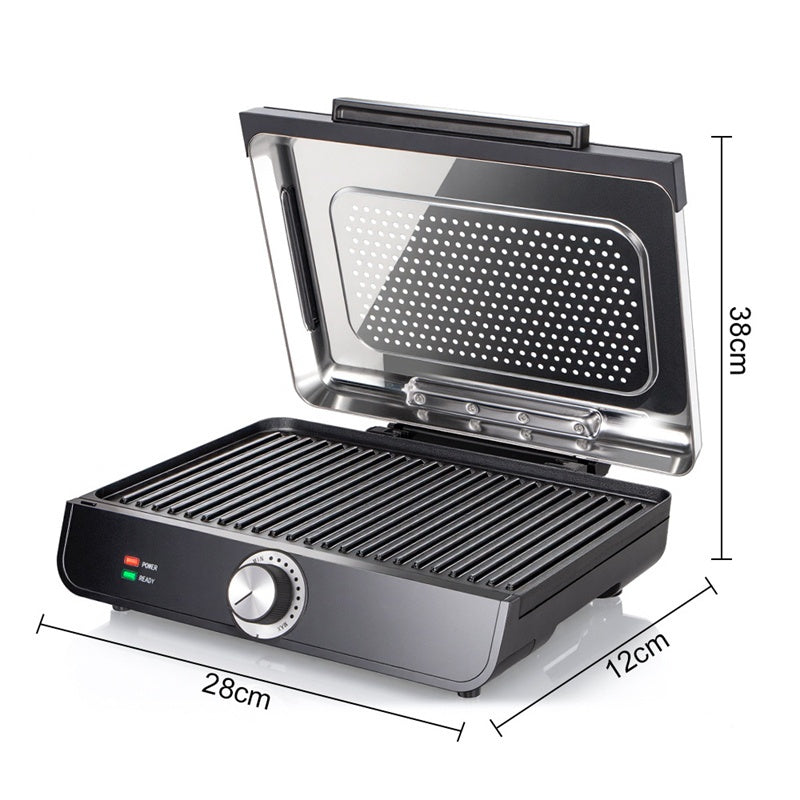 📢📢54 % RABATT !!🔥2200W Rauchfreier Indoors Grill mit Antihaft-Grillplatte