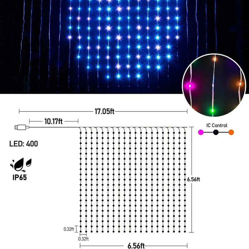 Wasserdichte LED-Vorhang-Lichter