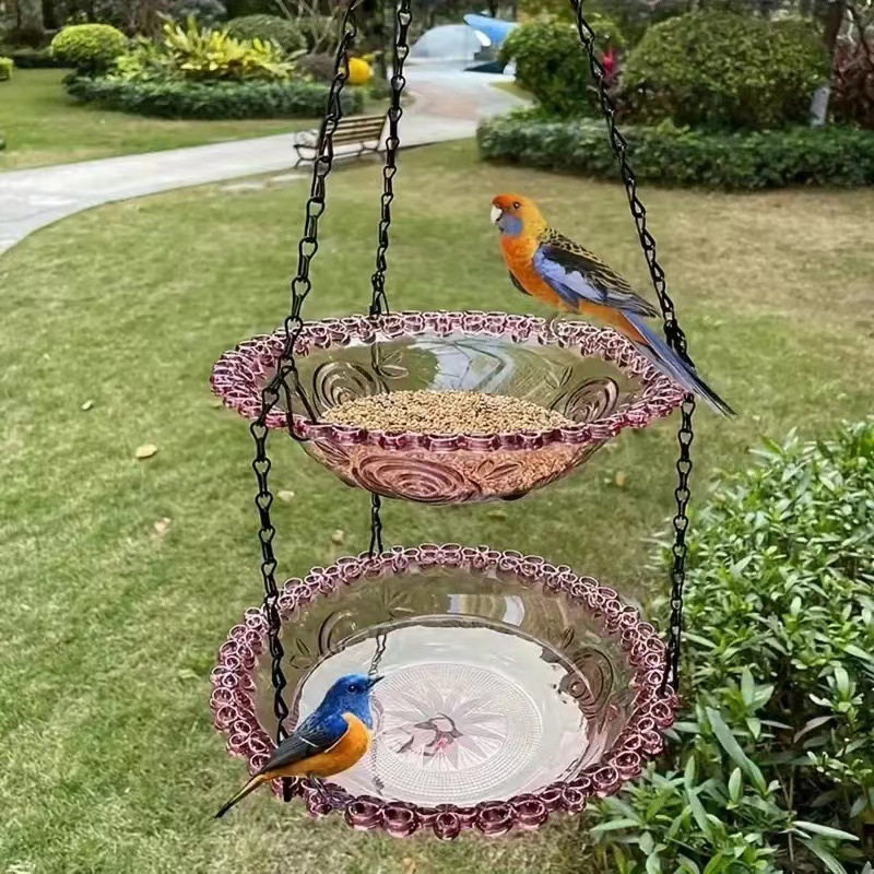 🐦 ⏳ Hängende Futterstation & Vogeltränke im Vintage-Stil – 2-in-1 Design, Wetterfest & Perfekt für den Garten 🌿