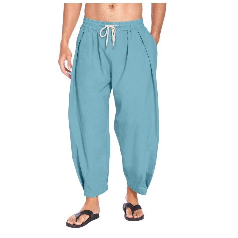 Herren-Freizeithose mit Kordelzug in lockerer Passform