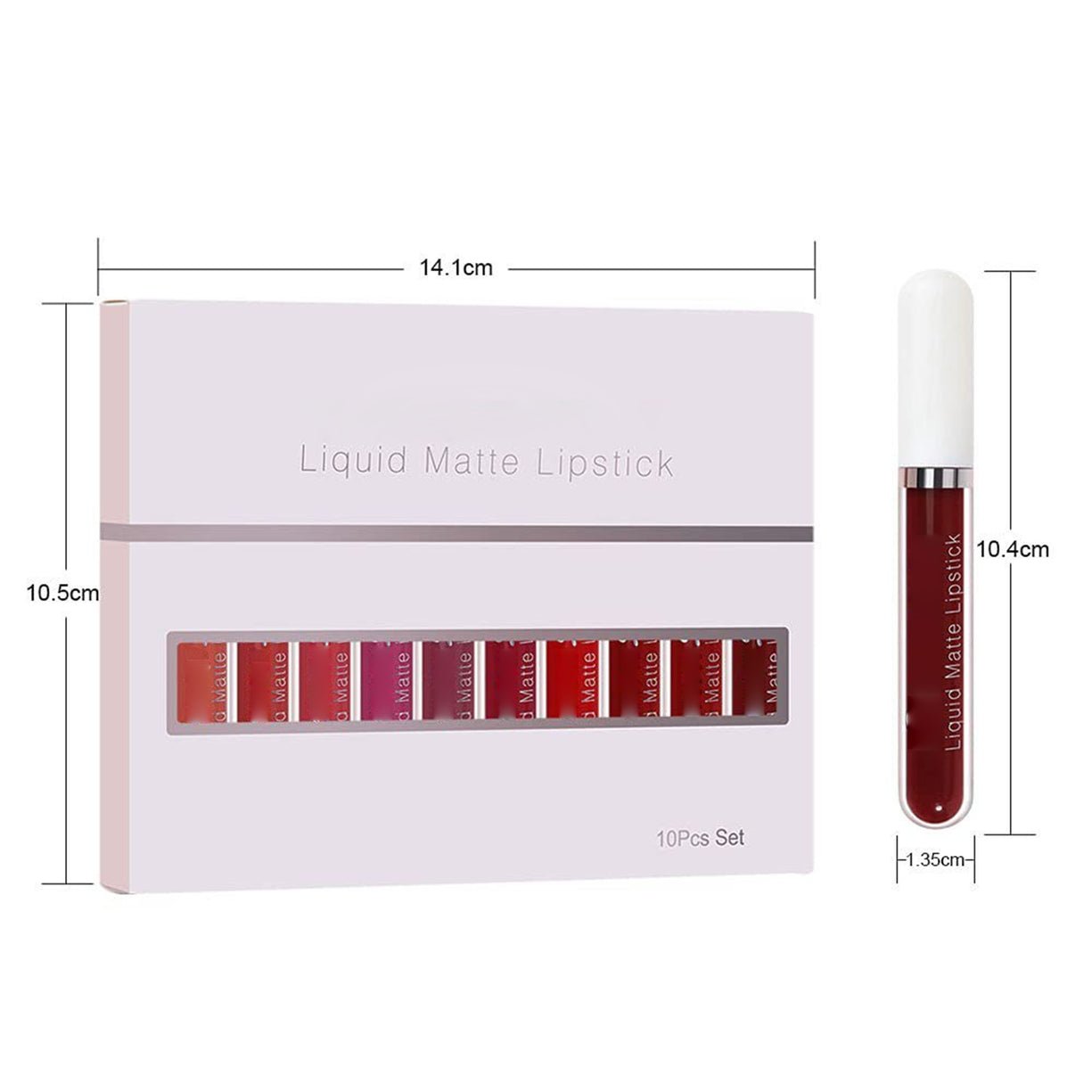 18er-Set matter, wasserfester und langanhaltender Lipgloss