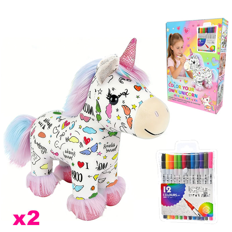🔥 Heute -50 %! 🦄 DIY-Einhorn zum Ausmalen – kreativer Malspaß zum Spielen & Kuscheln