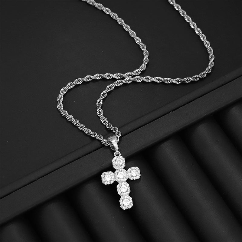 đż Zirkonia-Kreuzanhänger mit Zopflochkette â funkelnd, elegant & zeitlos, ideal fĂźr Alltag & besondere Anlässe â¨