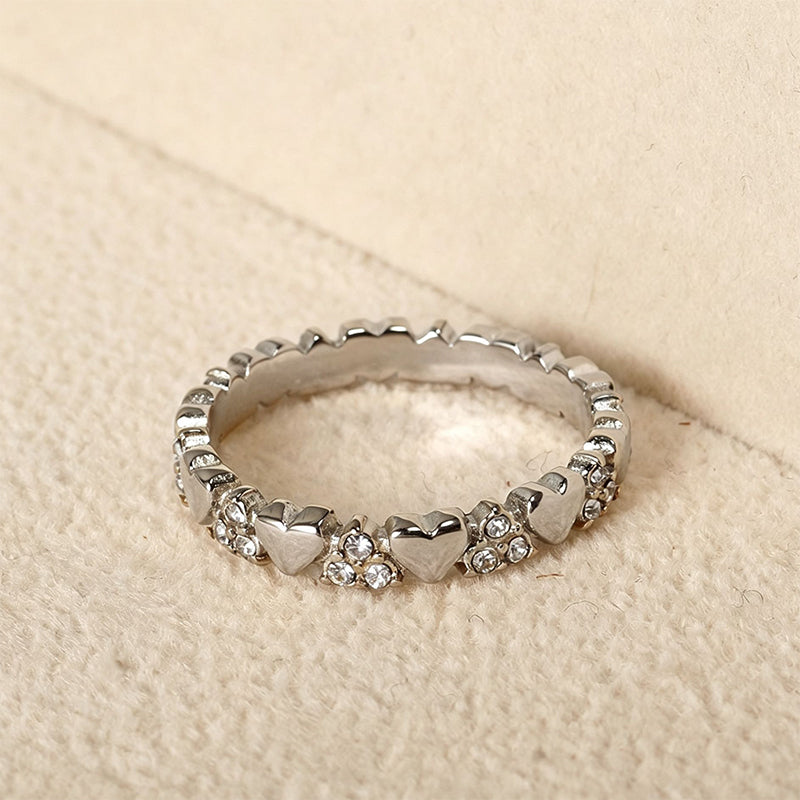 đ 50% RABATT! â° Eleganter Herzring fĂźr Damen â Ewigkeitsring mit funkelndem Zirkonia â Zeitloses Design, perfekt als Liebesbeweis oder fĂźr den täglichen Glamour â ein Symbol der Zuneigung â¤ď¸â¨