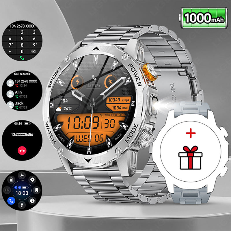 ⌚ 60% RABATT! 🏆 Smart Bluetooth Sportuhr – 1000mAh Akku & Fitness-Tracking – Herzfrequenz, Schrittzähler & Schlafüberwachung – wasserdicht & kompatibel mit iOS/Android – perfekt für den aktiven Alltag 💪✨