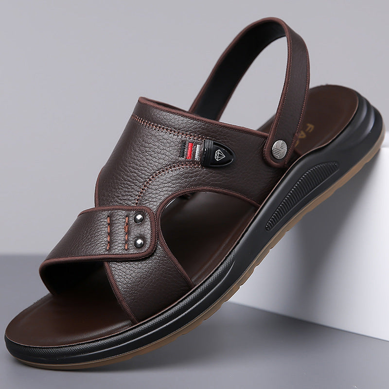 đĄ 50% RABATT! ⨠Herren Leder-Sandalen 2-in-1 Slip-On â Vielseitig fĂźr Outdoor & Strand â Echtes Leder, flexible Sohle & bequemer Einstieg â perfekt fĂźr heiĂe Tage und lässige Looks âď¸đ