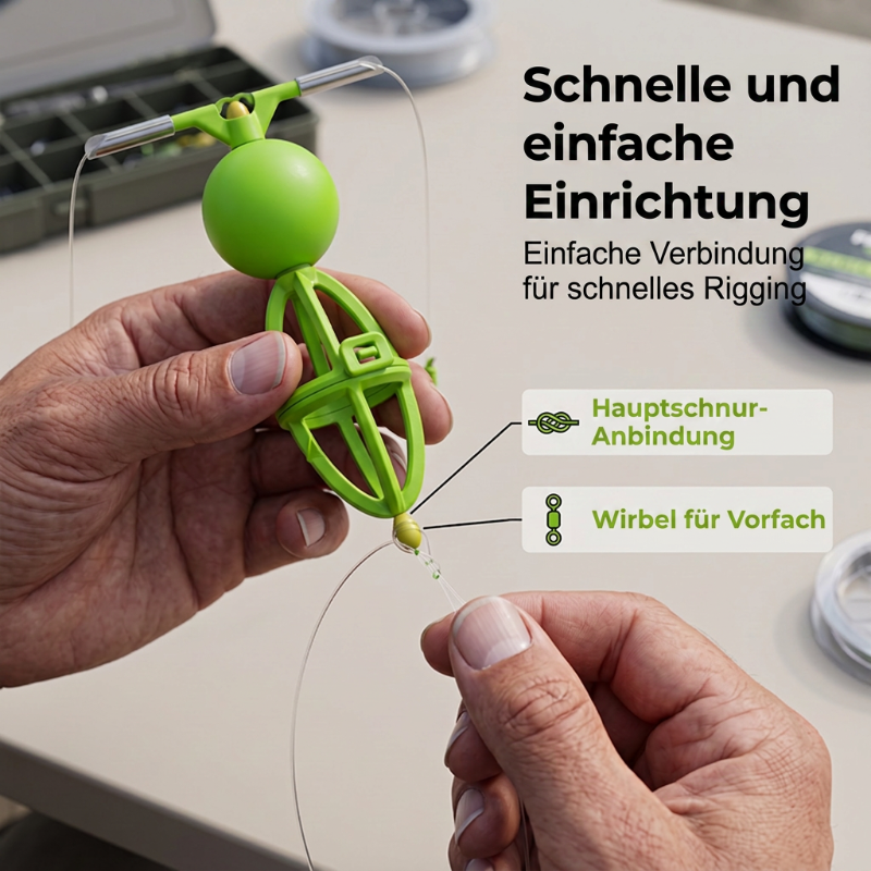 🎣 Verhedderungsfreies Futterkorb Angelsystem – einfach von unten befüllbar 💧