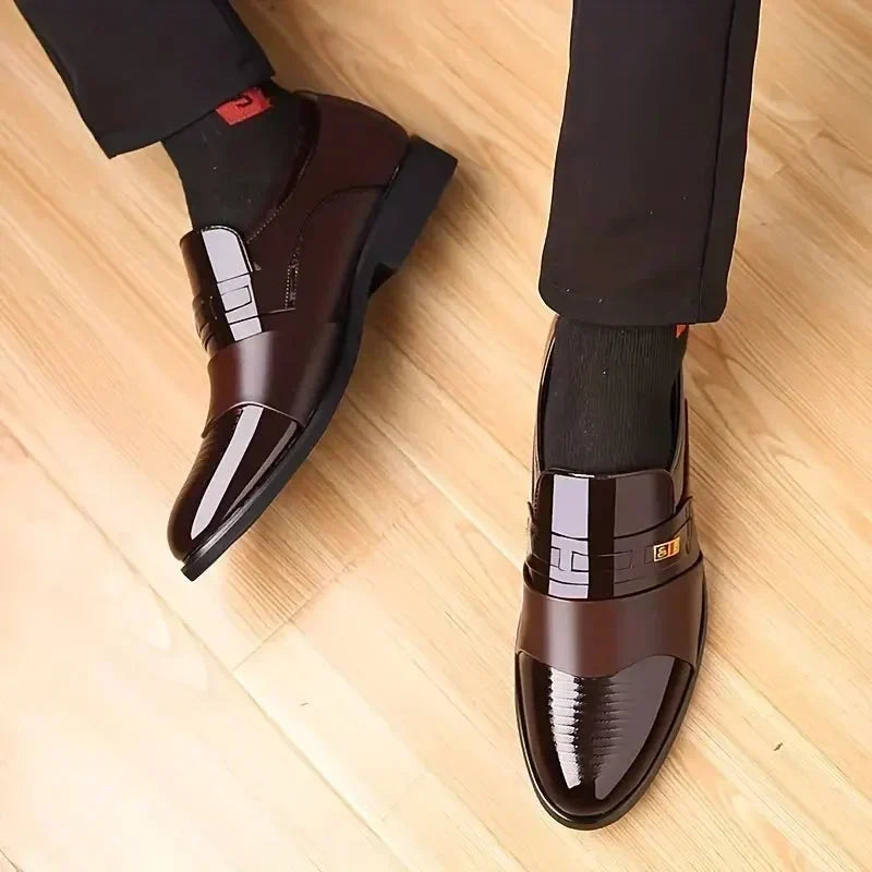 đ 50% RABATT! đ„ Herrenschuhe aus Leder mit spitzer Zehe â Bequem, rutschfest & elegant â Ideal fĂŒr BĂŒro, Hochzeit & formelle AnlĂ€sse âš