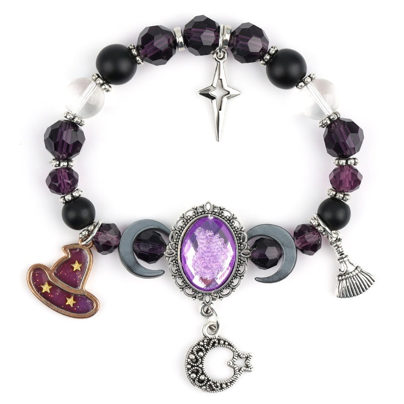 💎Exclusive jewelry💎Gotisches lila Strassstein-Halloween-Armband