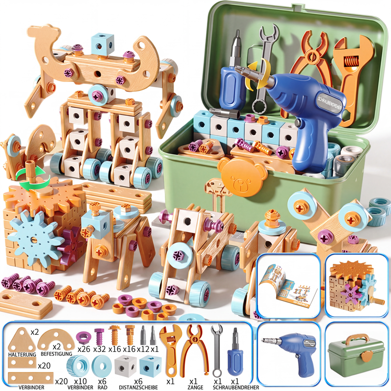 đąđą JETZT 50 % RABATT!! â°PĂ€dagogisches DIY-Werkzeugset fĂŒr Kinder