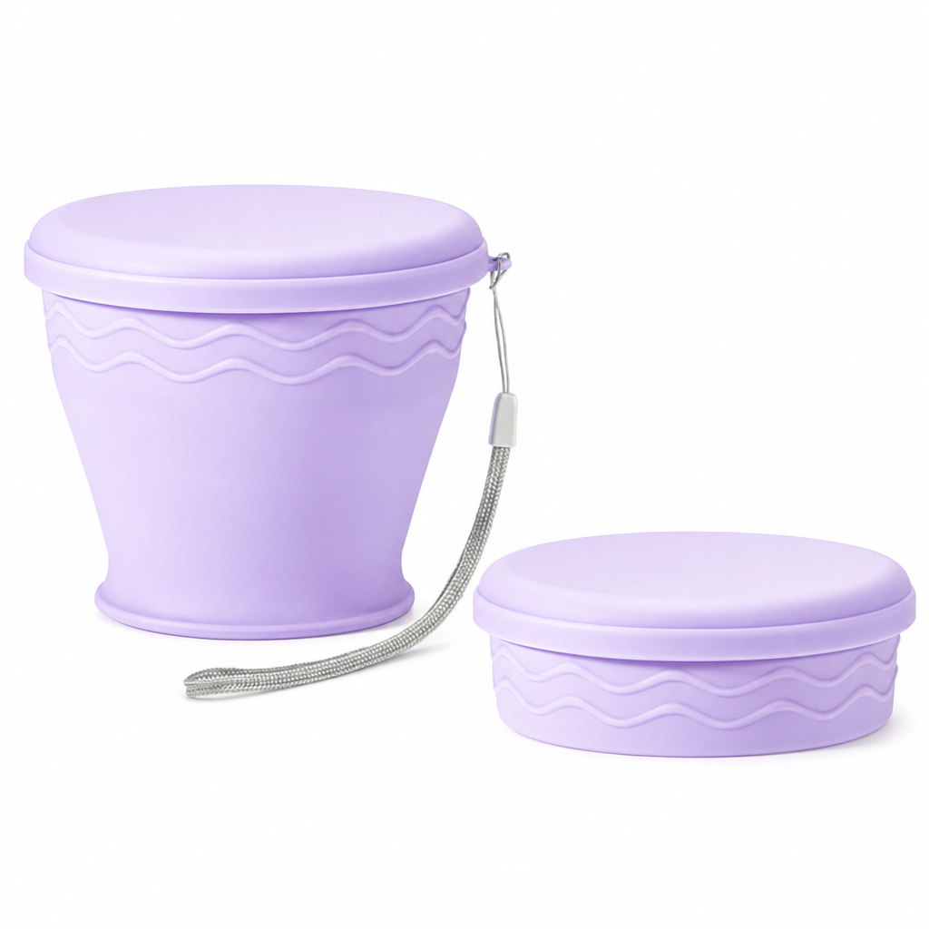 🎒 Nie wieder sperrige Trinkbecher! – Faltbarer Silikon-Reisebecher – einfach zusammenklappen, platzsparend verstauen & überall mitnehmen ✨☕