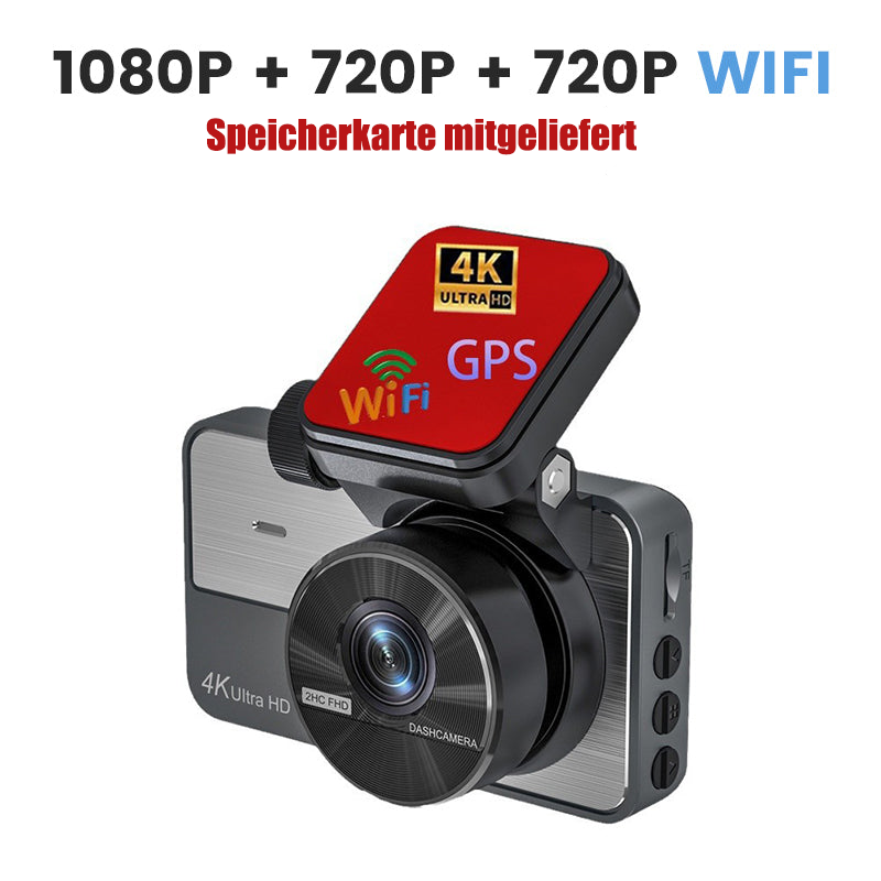 📹58% RABATT BEGRENZTE ZEIT! ✨ 4K Ultra HD Auto-Dashcam mit Nachtsicht - WLAN & Loop-Aufnahme für Kontinuierliche Überwachung 🚗🌙