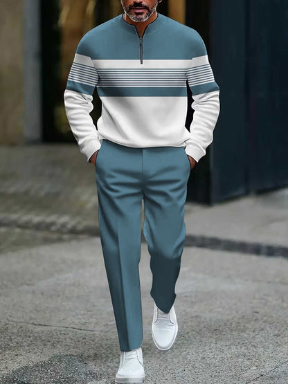 Herren-Set: Pullover mit grafischem Druck und Hose