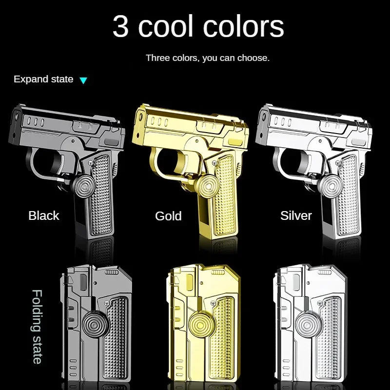 🔥Multifunktionales faltbares winddichtes Feuerzeug - Nachfüllbar mit integriertem Sicherheitsverschluss für Outdoor-Abenteuer