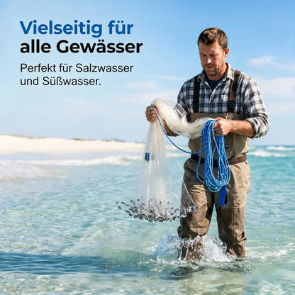 🎉🚨Zeitlich begrenzt – 50% RABATT!🌊🐟Wurfnetz zum Angeln – Robust & schnell sinkend – Perfekt für Meer, See oder Fluss – vielseitig einsetzbar zum Fang von Köderfischen oder Garnelen