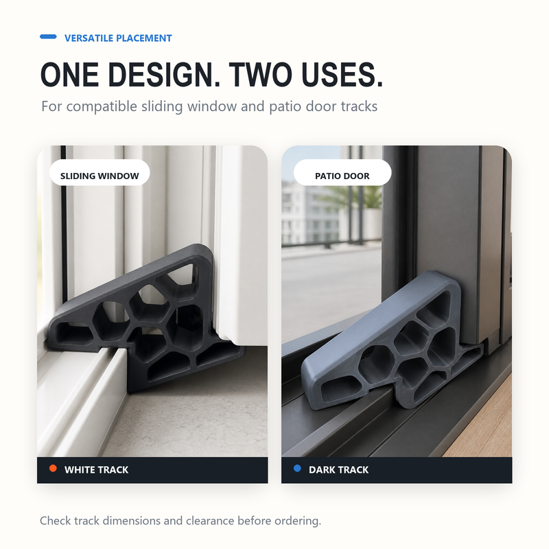 📢📢50 % Rabatt!!🥳🚪 Sicherer Türanschlag für Schienen – Stopper für Schiebefenster & Balkontüren, zum Schutz vor Stößen🏠