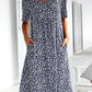 🌸2025 NEW SALES - 50% OFF🌸💃Casual Women Cotton Scoop Neck Floral Dress (8 Colors with Pockets)