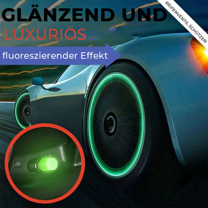 🔥🚗 Reifenventilkappen (4er Pack) – Universell, Fluoreszierend & Diebstahlgeschützt 🔒