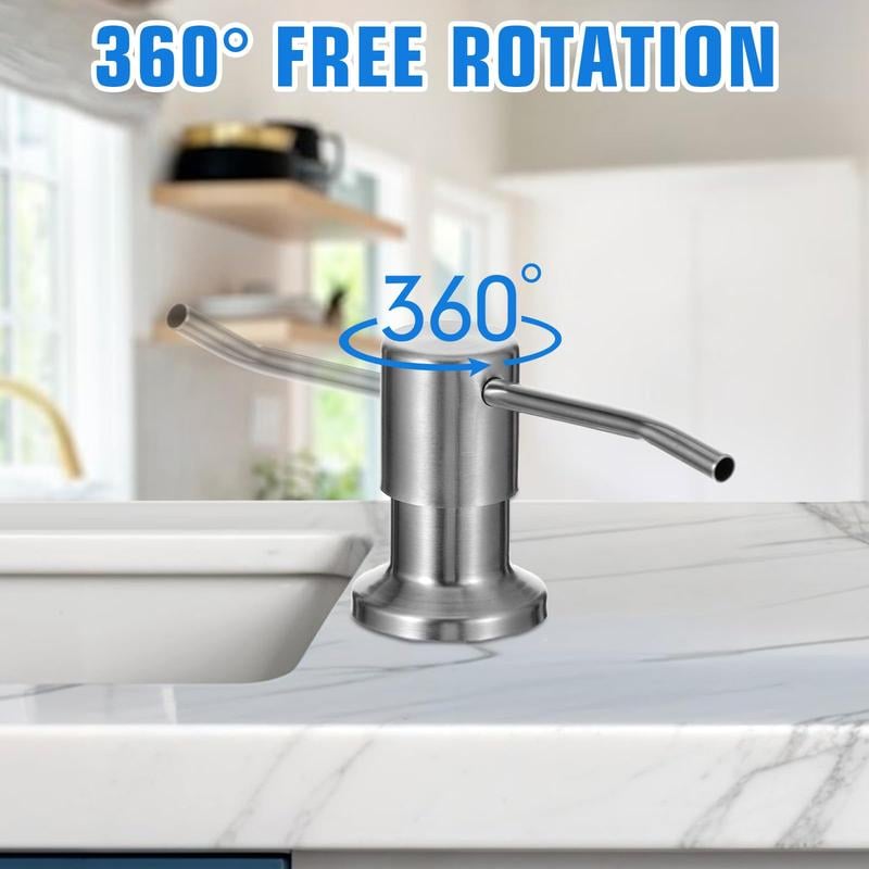 ✨ JETZT 50 % RABATT! !✨🧴 Edelstahl-Seifenspender für Spülbecken – mit verlängertem Silikonschlauch & praktischer Pumpe, ideal für Küche & Bad 🚰