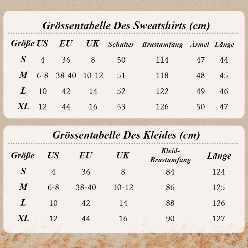 🍂2-teiliges Set, Sweatshirt und ärmelloses Kleid für Frauen
