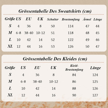🍂2-teiliges Set, Sweatshirt und ärmelloses Kleid für Frauen