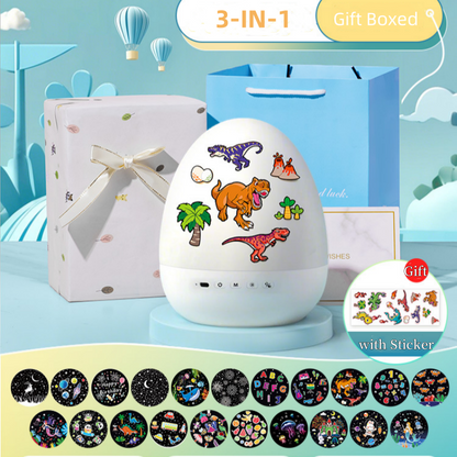 🎅Weihnachts-Specials🎄Dinosaurier-Ei-Nachtlicht-Projektor mit Musik-KOSTENLOSER VERSAND🚀