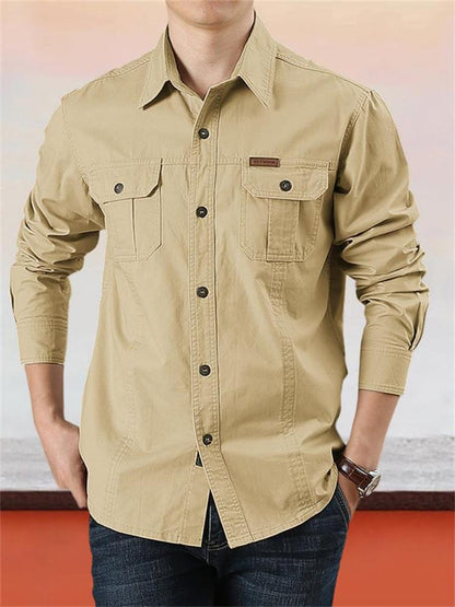👔50% RABATT! ✨ Lässiges Einfarbiges Herrenhemd aus Baumwolle – Klassischer Schnitt, Atmungsaktiv & Vielseitig Kombinierbar Für Den Täglichen Gebrauch 🍂