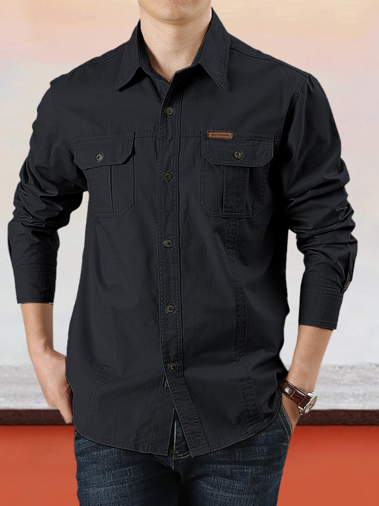 👔50% RABATT! ✨ Lässiges Einfarbiges Herrenhemd aus Baumwolle – Klassischer Schnitt, Atmungsaktiv & Vielseitig Kombinierbar Für Den Täglichen Gebrauch 🍂