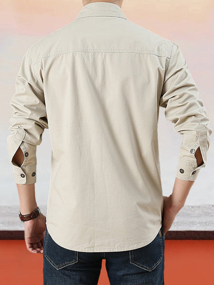 👔50% RABATT! ✨ Lässiges Einfarbiges Herrenhemd aus Baumwolle – Klassischer Schnitt, Atmungsaktiv & Vielseitig Kombinierbar Für Den Täglichen Gebrauch 🍂