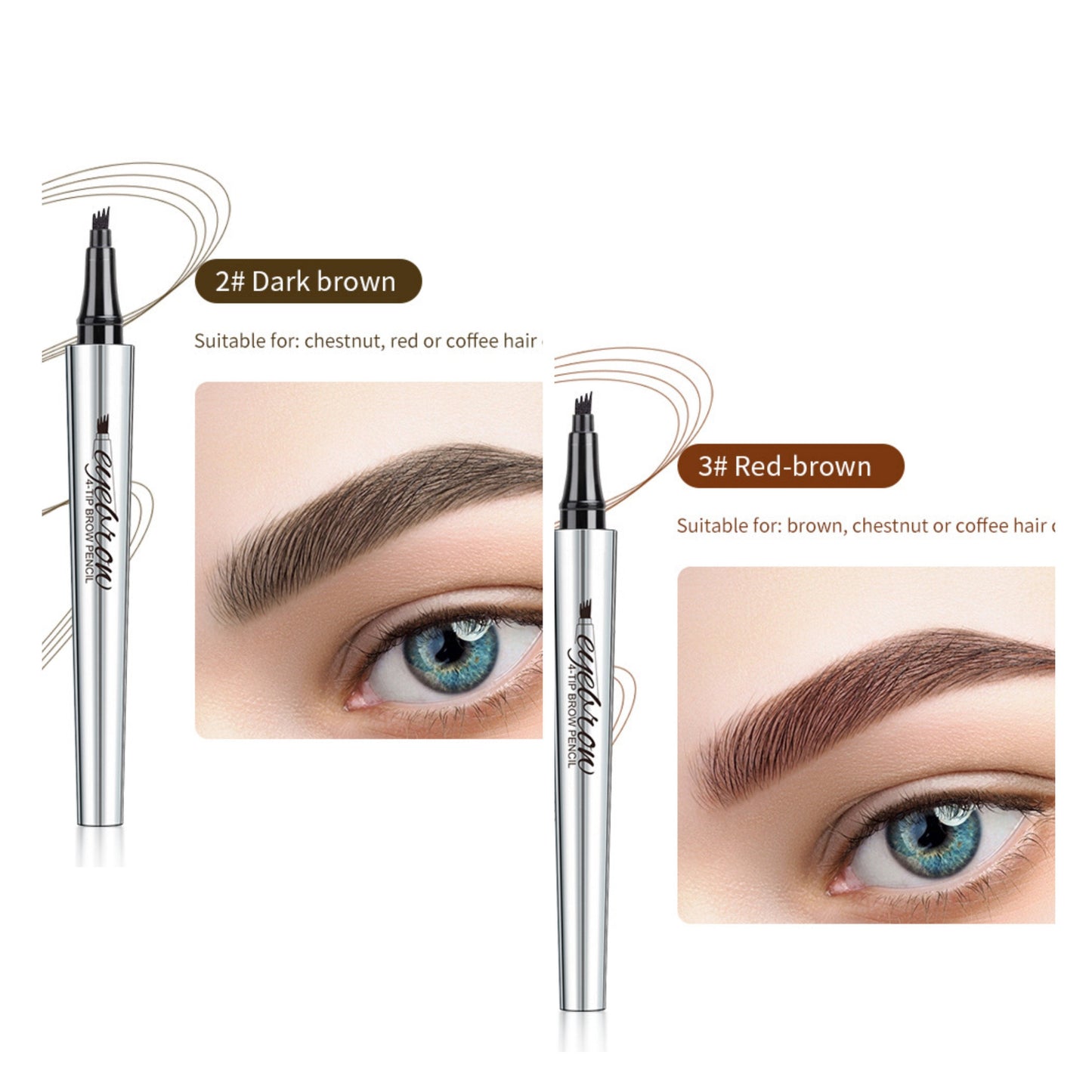 50% RABATT🧡3D-Wasserfester Microblading Augenbrauenstift mit 4-zackiger Spitze