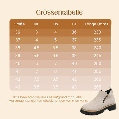 🥾 Damenschuhe trendig und komfortabel, runde Spitze mit Zip 🌟👢