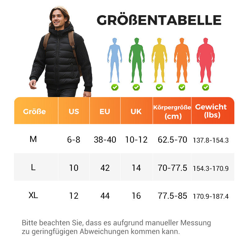 🔥Gepolsterte Windjacke mit Kapuze für Herren