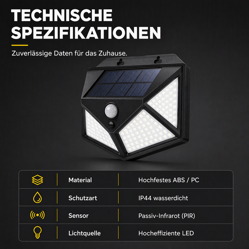 💥50 % RABATT💥BRINGEN SIE IHREN AUSSENBEREICH SOFORT IN LICHTER GLANZ – MIT BEWEGUNGSSENSOR-SOLARLEUCHTEN