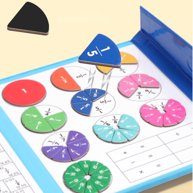 🧩 🎨 Magnetisches Bruchpuzzle für Kinder – Fördert Feinmotorik, Buntes Design & Sicheres Spielen ✨