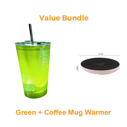 🥤Wasseraktivierter LED-Leuchtbecher mit Strohhalm – Für Partys, Bars & Veranstaltungen✨