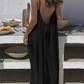 👗 58% RABATT! 💃 Einfarbiges Rückenfreies Cami-Kleid für Damen – Leicht, Luftiger Schnitt & Perfekt Für Den Sommer ☀️
