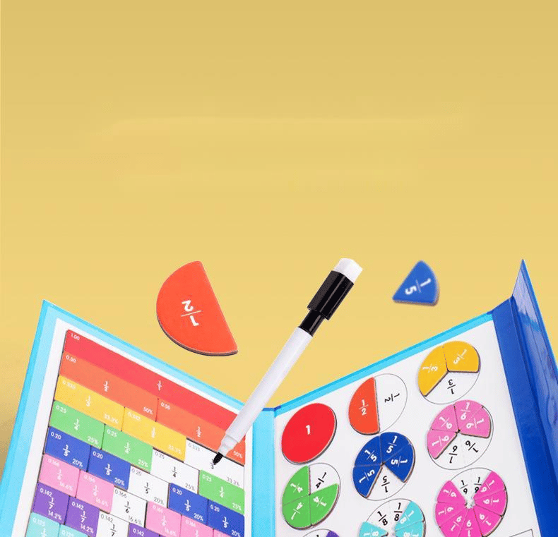 🧩 🎨 Magnetisches Bruchpuzzle für Kinder – Fördert Feinmotorik, Buntes Design & Sicheres Spielen ✨
