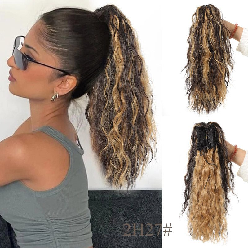 💇‍♀️ 50% RABATT! ✨ 18 Zoll Lockige, Gewellte Haarverlängerung mit Pferdeschwanz – Frizz-Look, Einfach Anzubringen & Perfekt für Party & Alltag 🎀