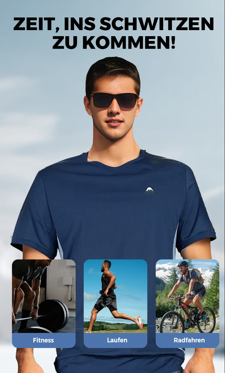 🏆53% RABATT🌀Zweiteiliges Sport-Set für Herren: Kurzarm-T-Shirt & Lange Hose