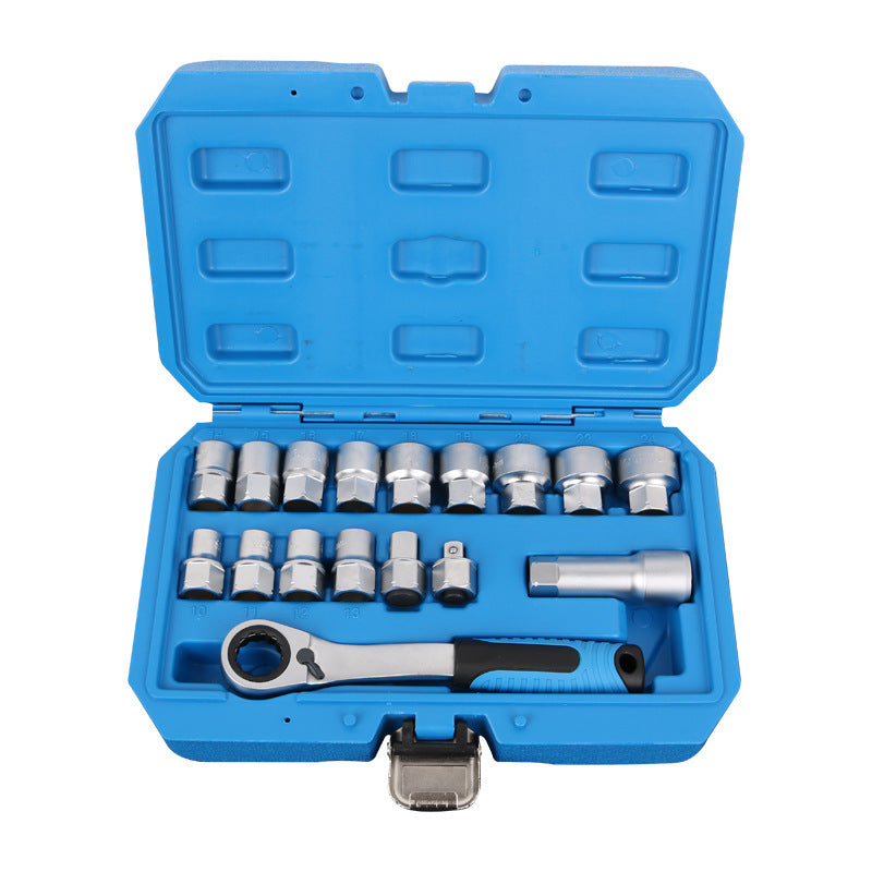 🔧 17/29-teiliges Ratschen-Steckschlüssel-Set – Kompakt, vielseitig & robust – Ideal für Heimwerker & professionelle Anwendungen 🛠️