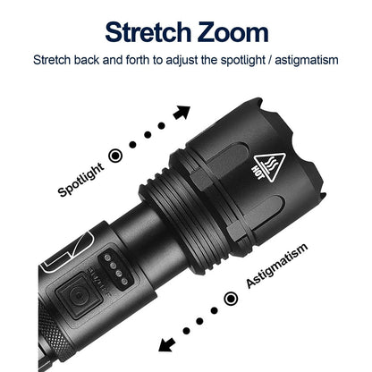 XHP50 Skalierbare und wiederaufladbare taktische Taschenlampe (neues zeitlich begrenztes Angebot) ⚡)