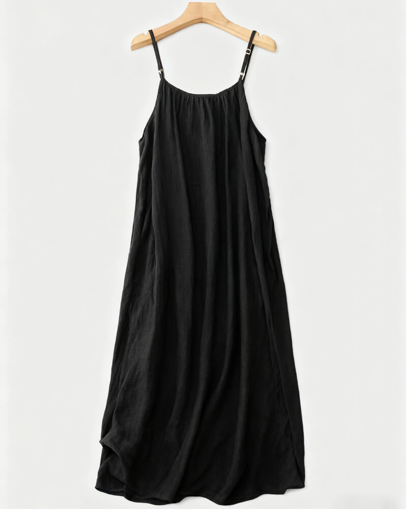 👗 58% RABATT! 💃 Einfarbiges Rückenfreies Cami-Kleid für Damen – Leicht, Luftiger Schnitt & Perfekt Für Den Sommer ☀️