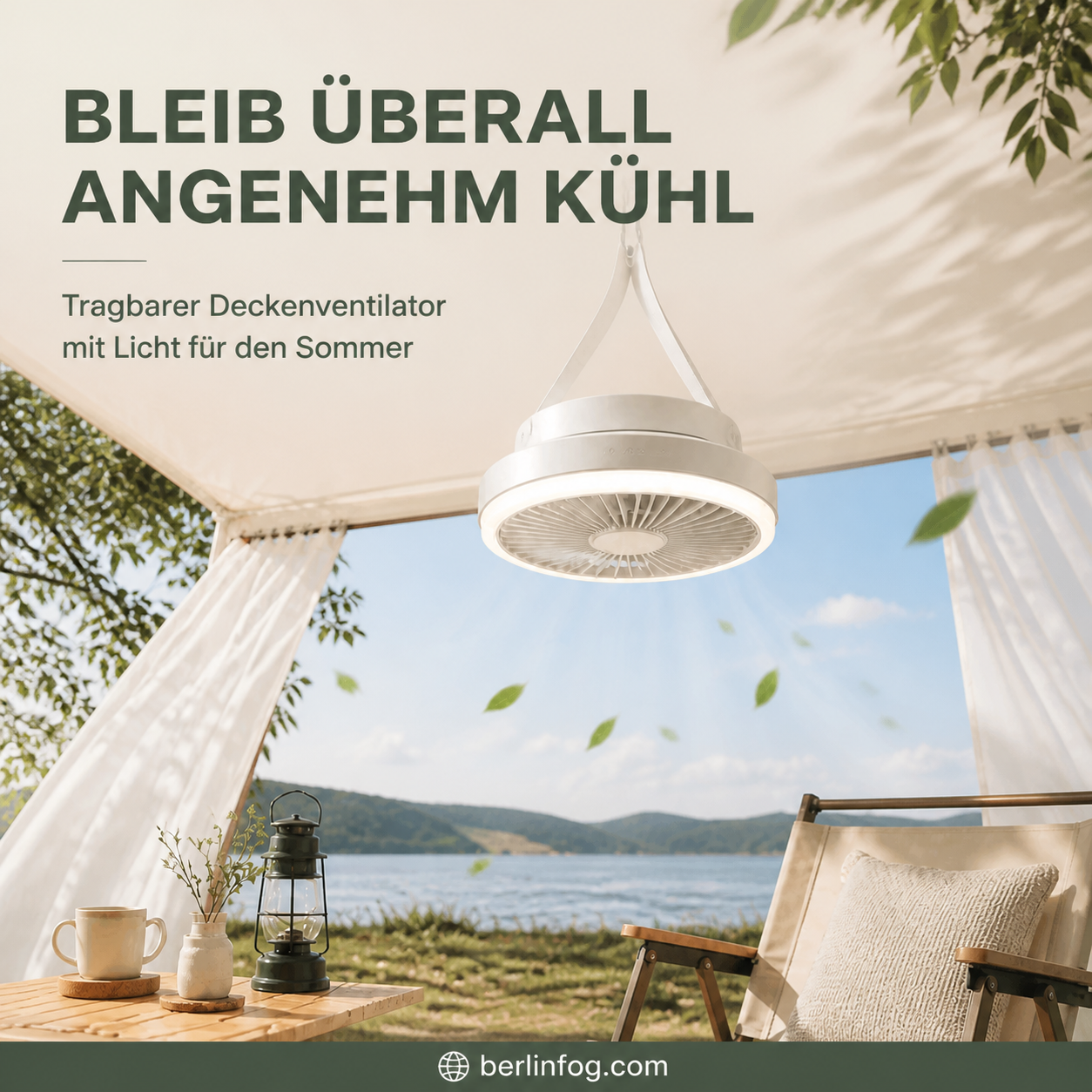 🌬️💡 50% RABATT! Auf wiederaufladbaren Deckenventilator mit LED – Kabellos, leise & dimmbar – Perfekt für Schlafzimmer, Balkon, Camping & Stromlose Räume ✨