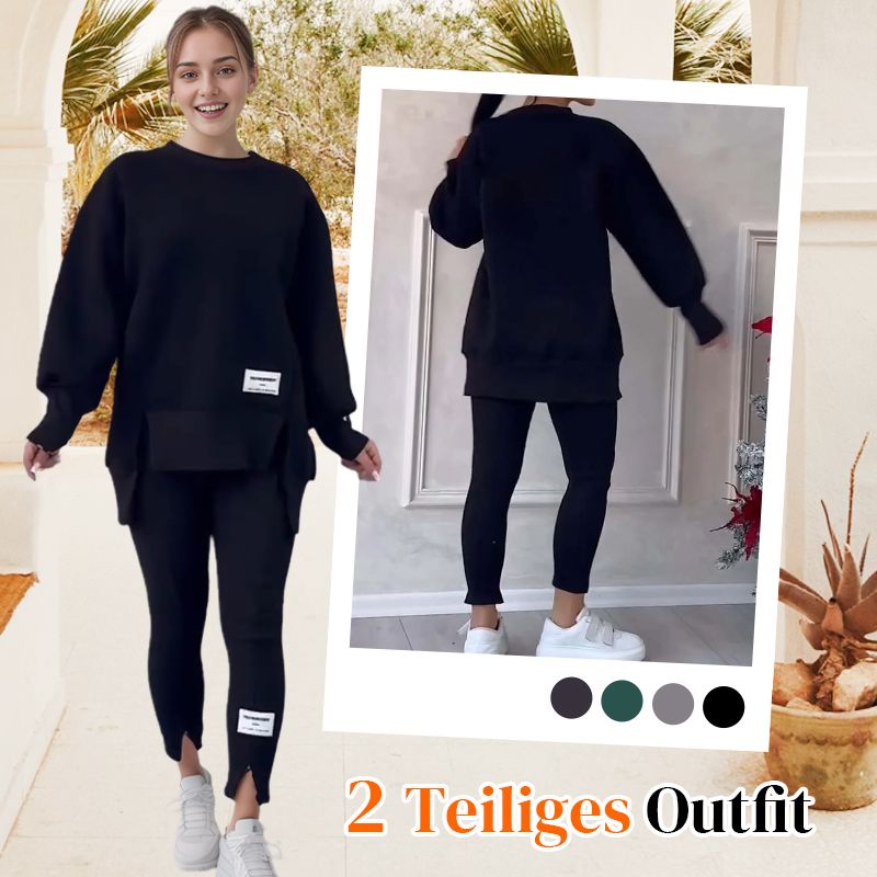 Lässiges Sweatshirt-Leggings-Set für Frauen