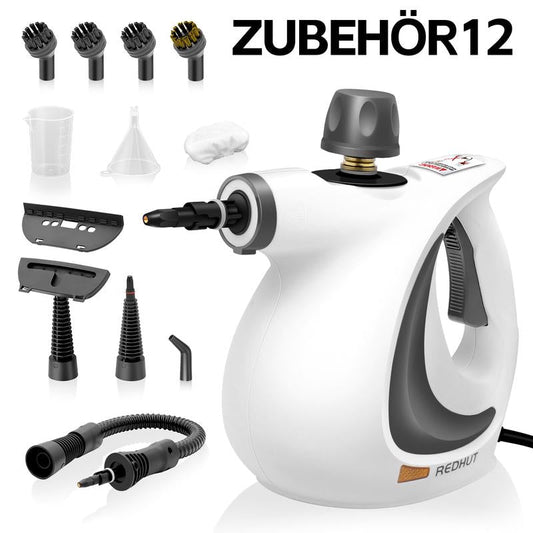 💎 53% RABATT! 💎 Hand-Multiflächen-Dampfreiniger mit Druckboost – 12-teiliges Set, Chemiefrei & 99,9 % Keimabtötung
